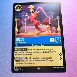 kuzco - 149/204 - super rare — disney lorcana: shimmering skies
